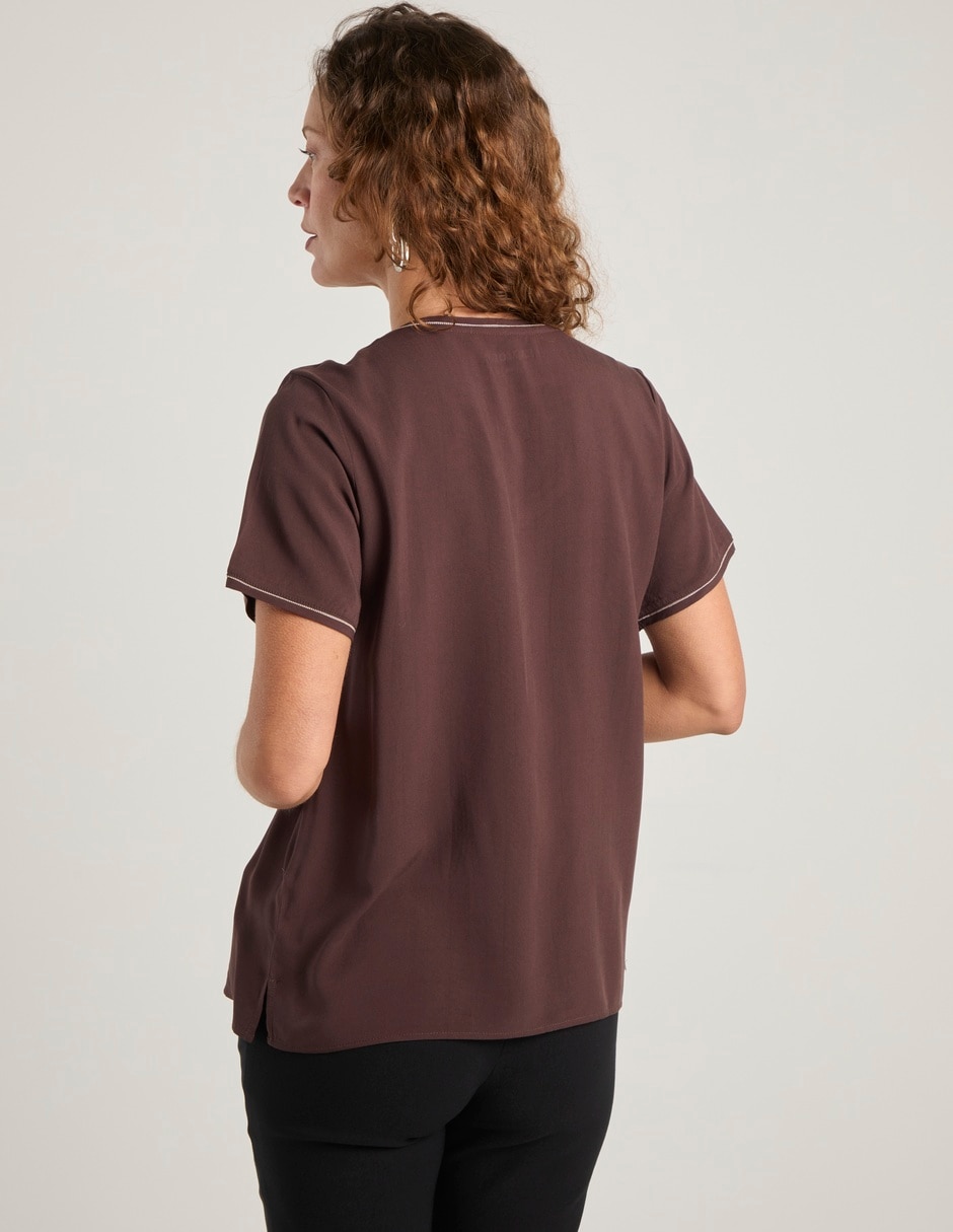 Blusa manga corta para mujer 11