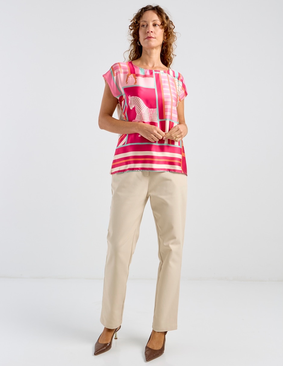 Blusa manga corta para mujer 8