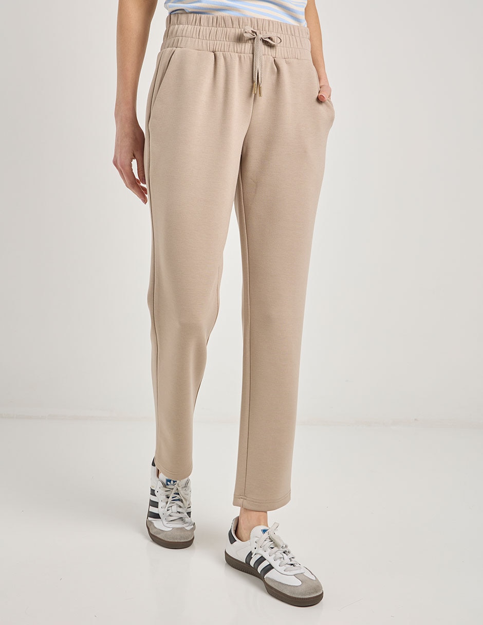 Pants slim con jareta para mujer