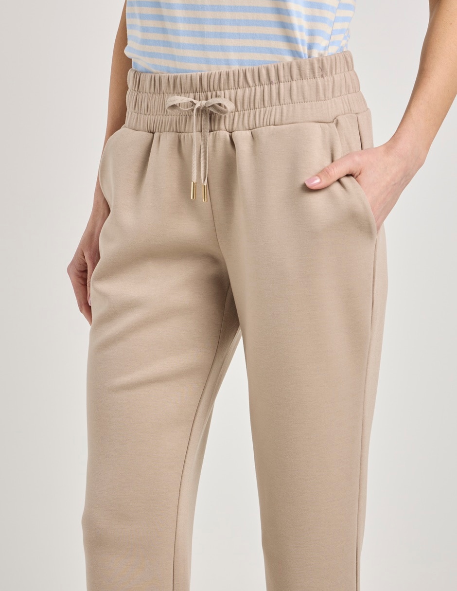 Pants slim con jareta para mujer 4
