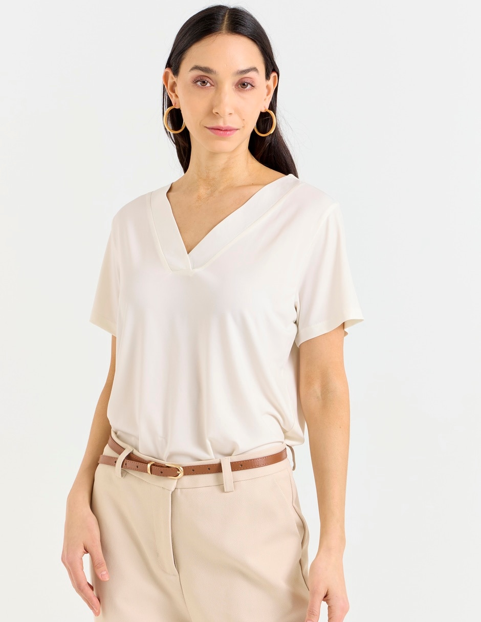 Blusa manga corta para mujer 1
