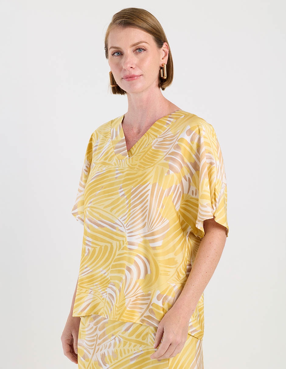 Blusa La Mode manga al codo para mujer 1