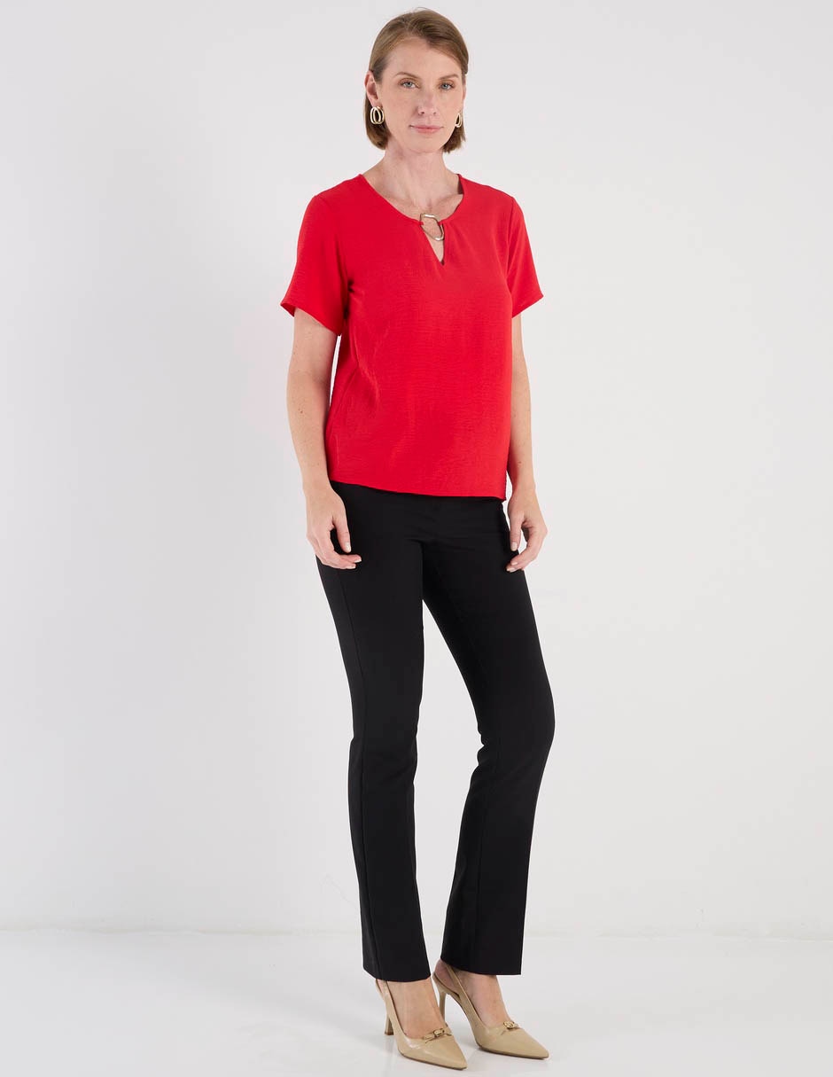 Blusa manga corta para mujer 7