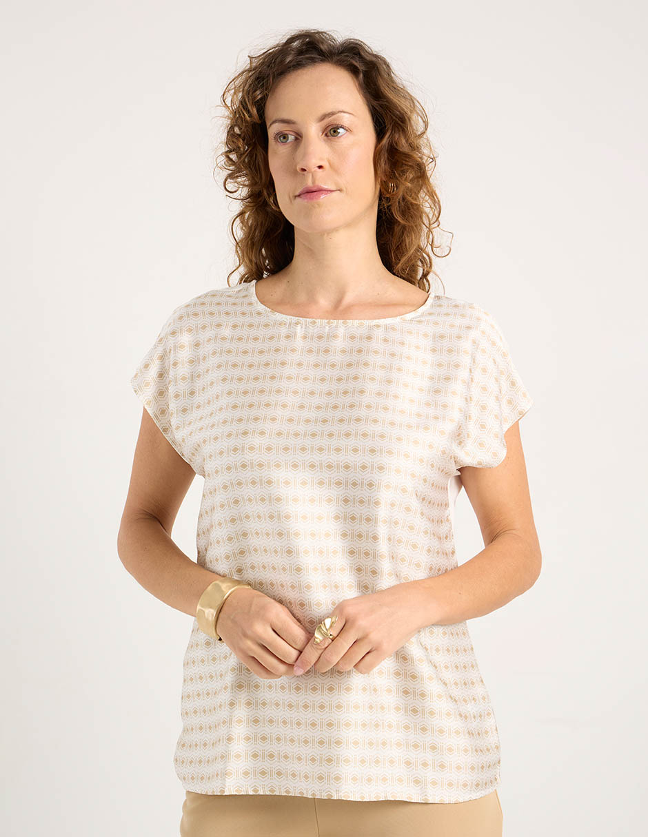Blusa manga corta para mujer