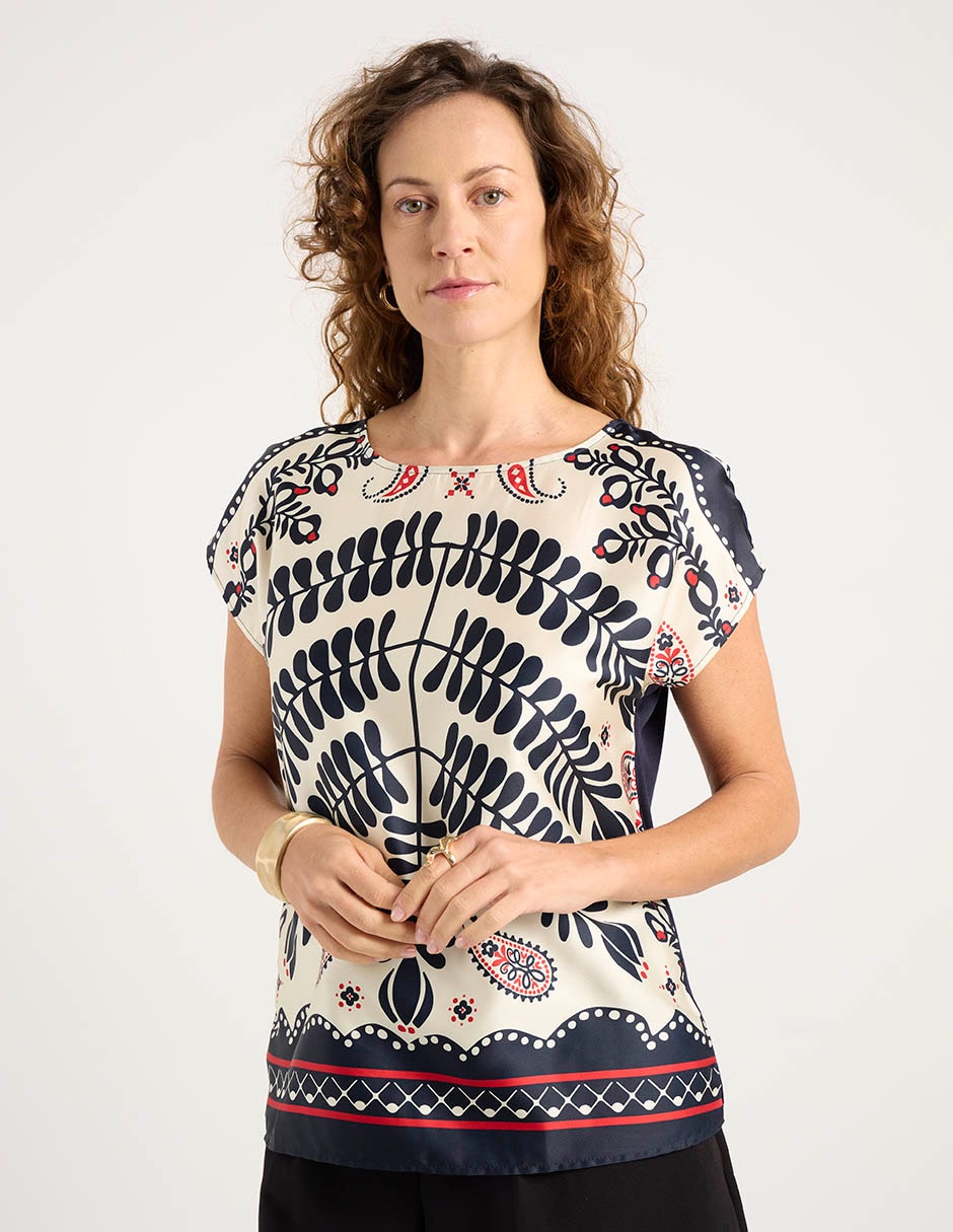 Blusa manga corta para mujer 1