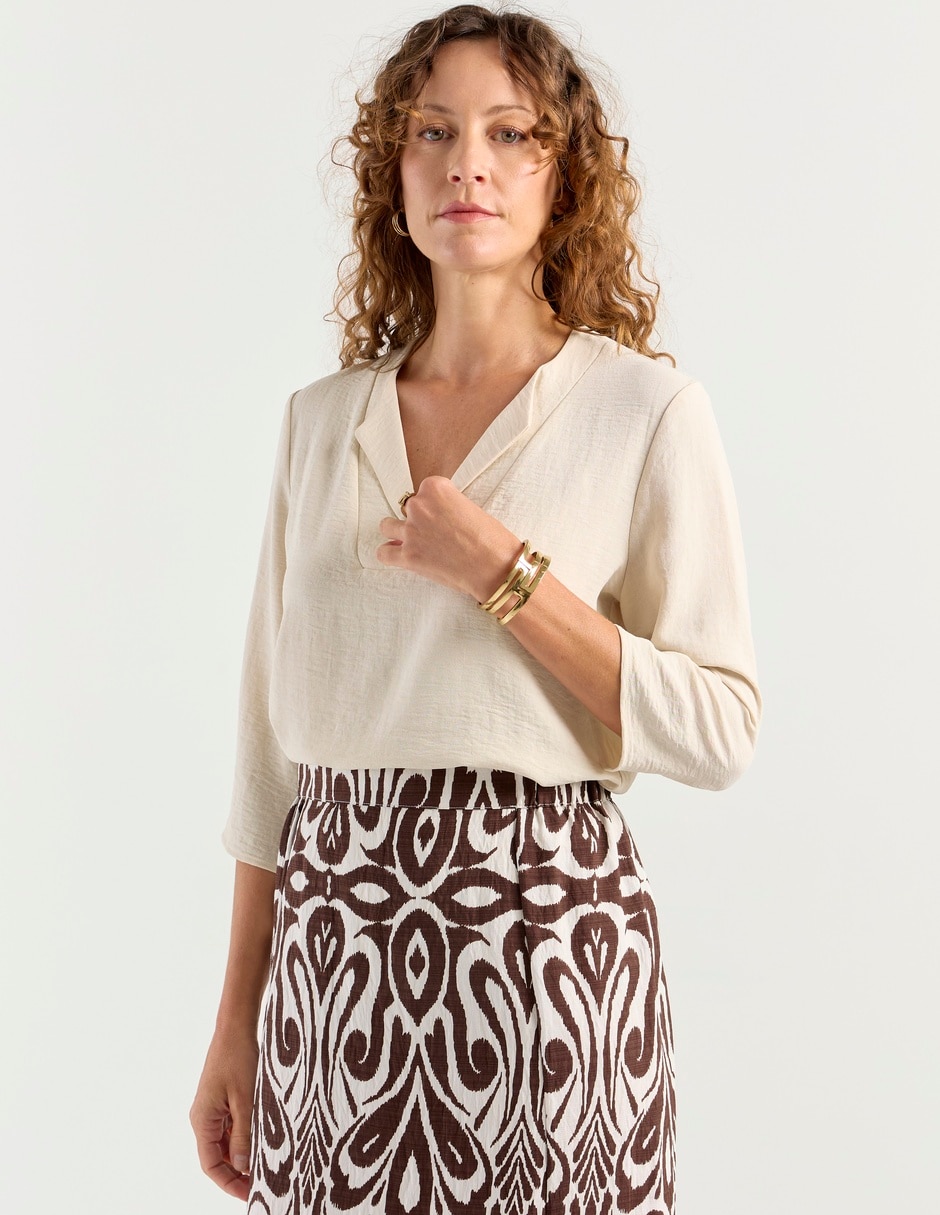 Blusa manga 3/4 para mujer Blusa manga 3/4 para mujer