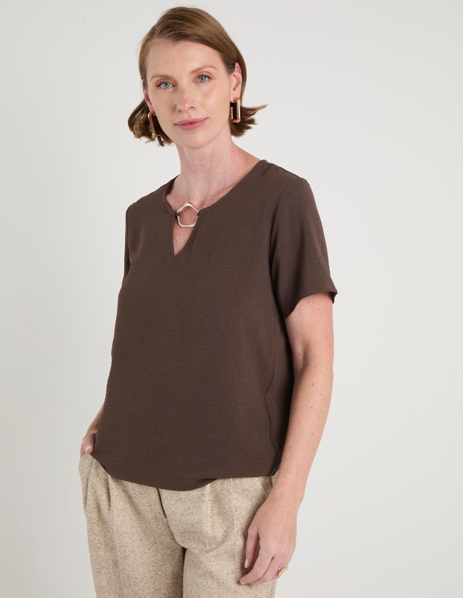Blusa manga corta para mujer 5
