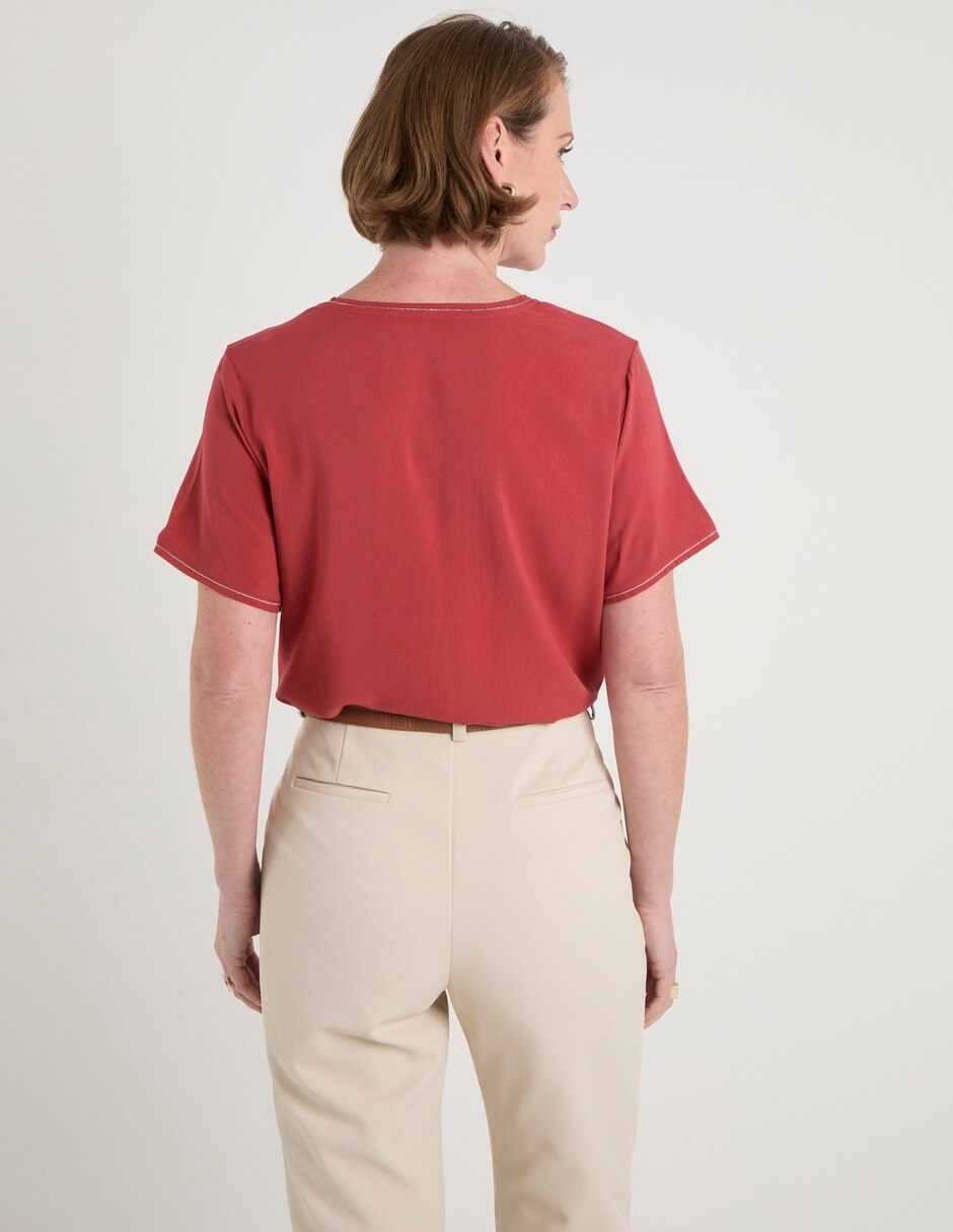 Blusa La Mode manga corta para mujer