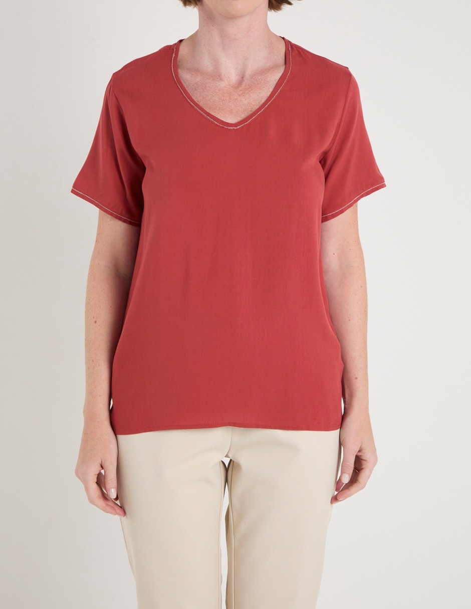Blusa La Mode manga corta para mujer