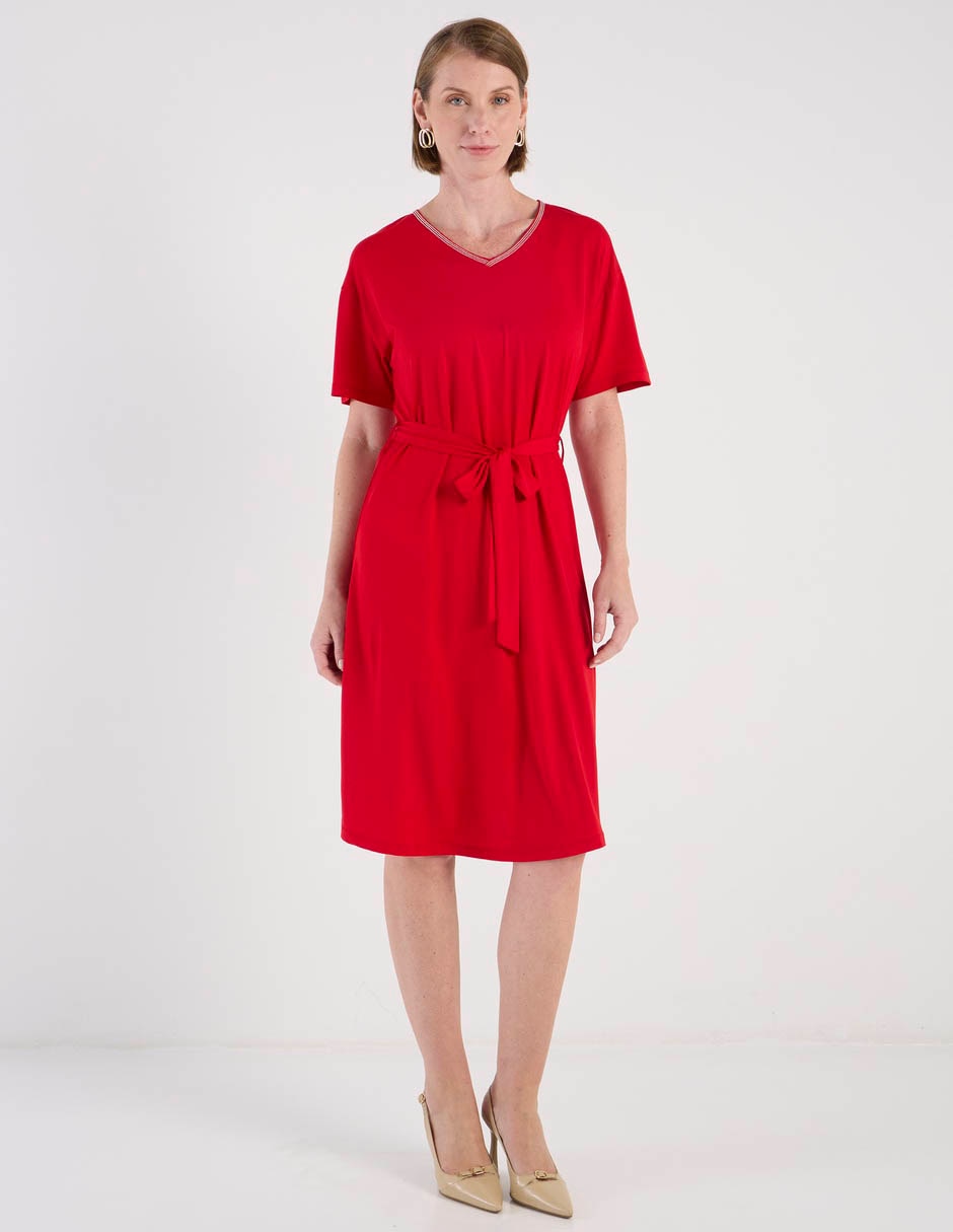 Vestido a la rodilla casual para mujer