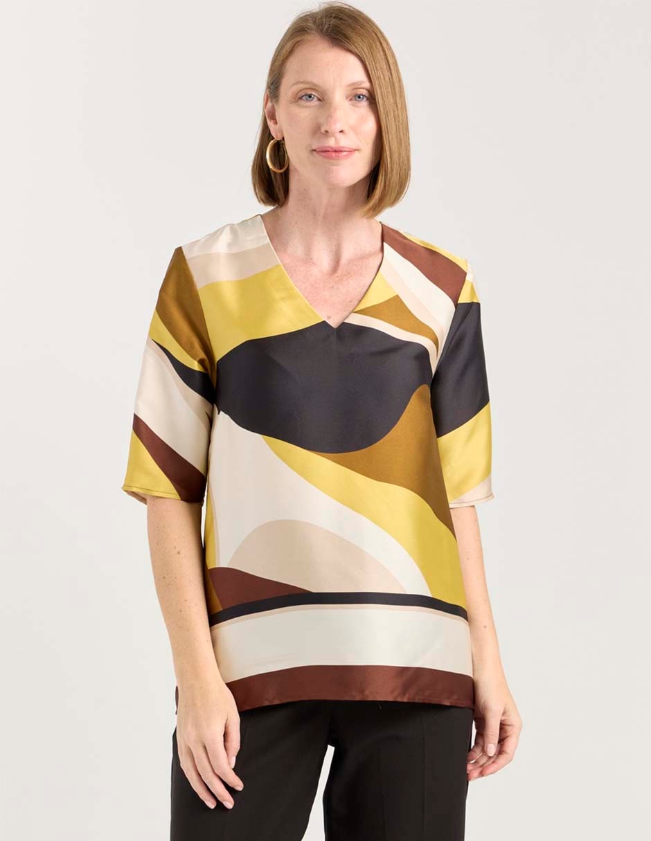 Blusa manga al codo para mujer 1