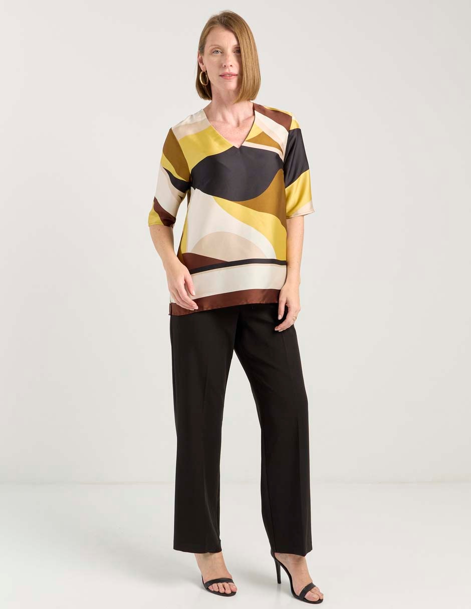 Blusa manga al codo para mujer 6