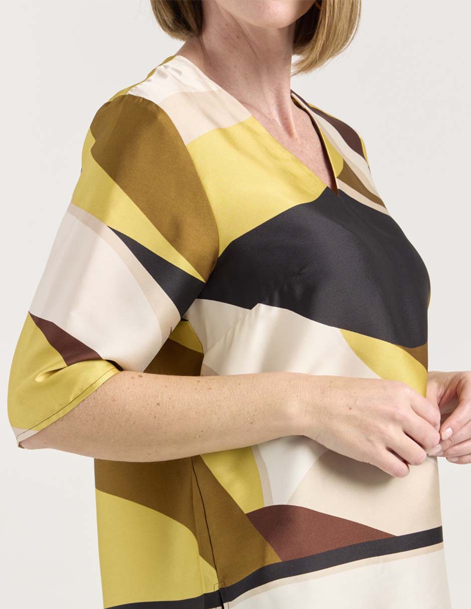 Blusa manga al codo para mujer 7