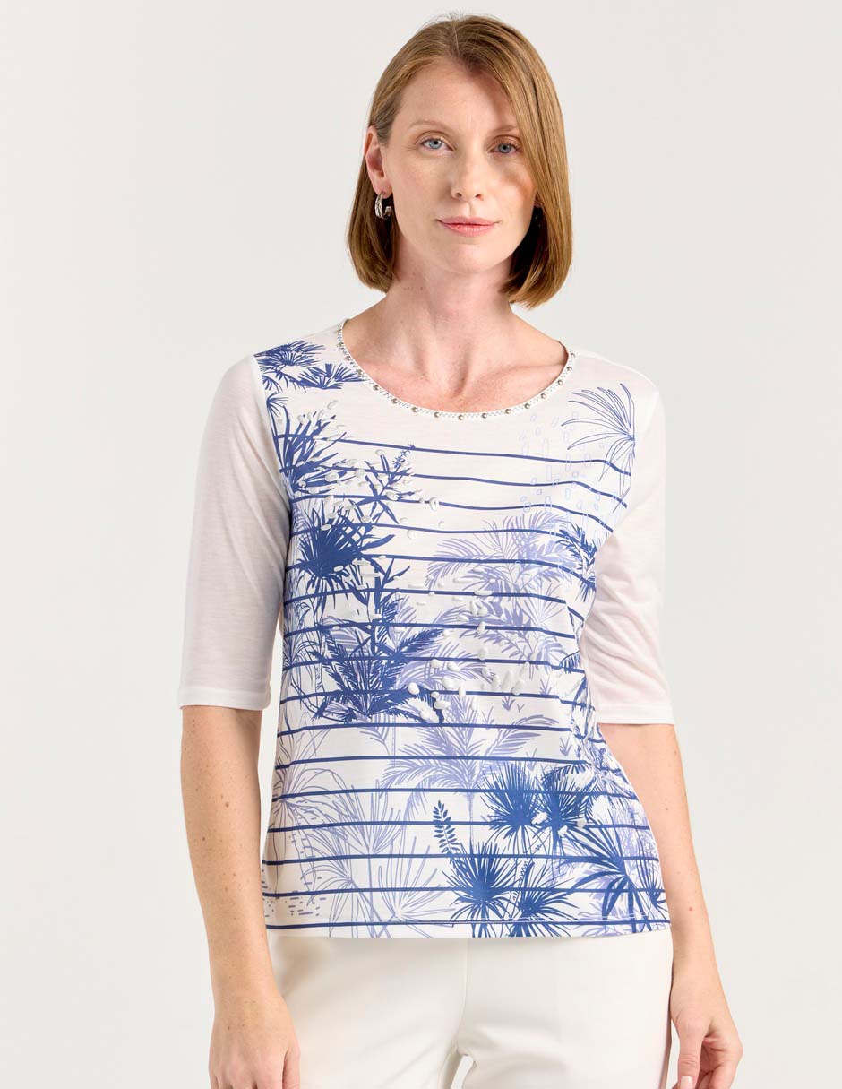 Blusa manga al codo para mujer 1