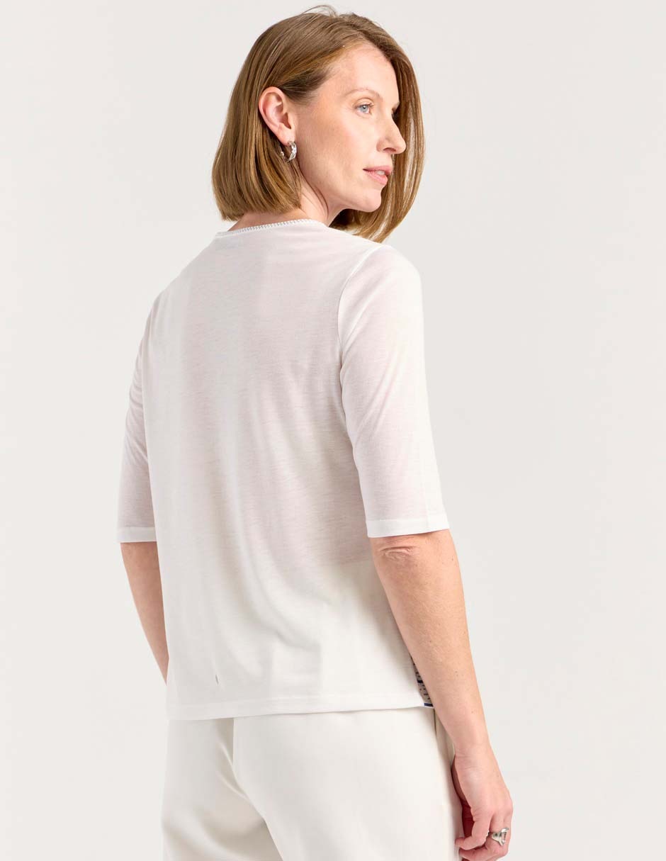 Blusa manga al codo para mujer 5