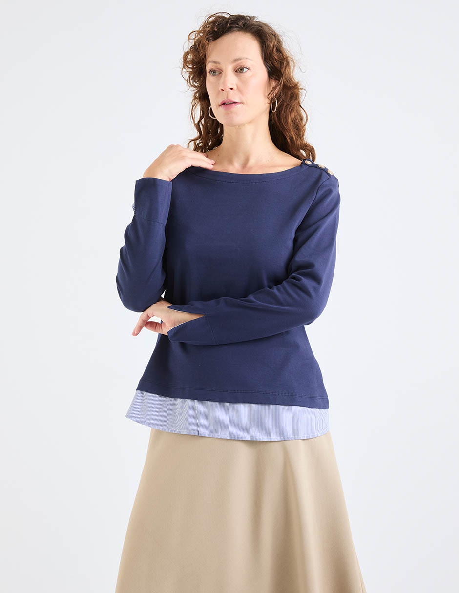 Blusa La Mode manga larga para mujer