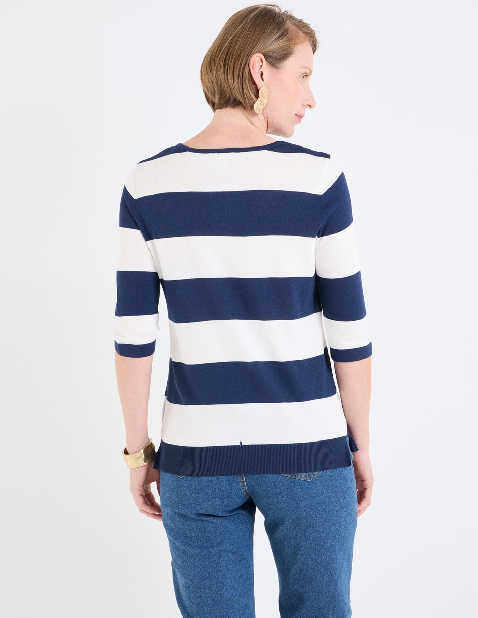 Blusa manga al codo para mujer 4