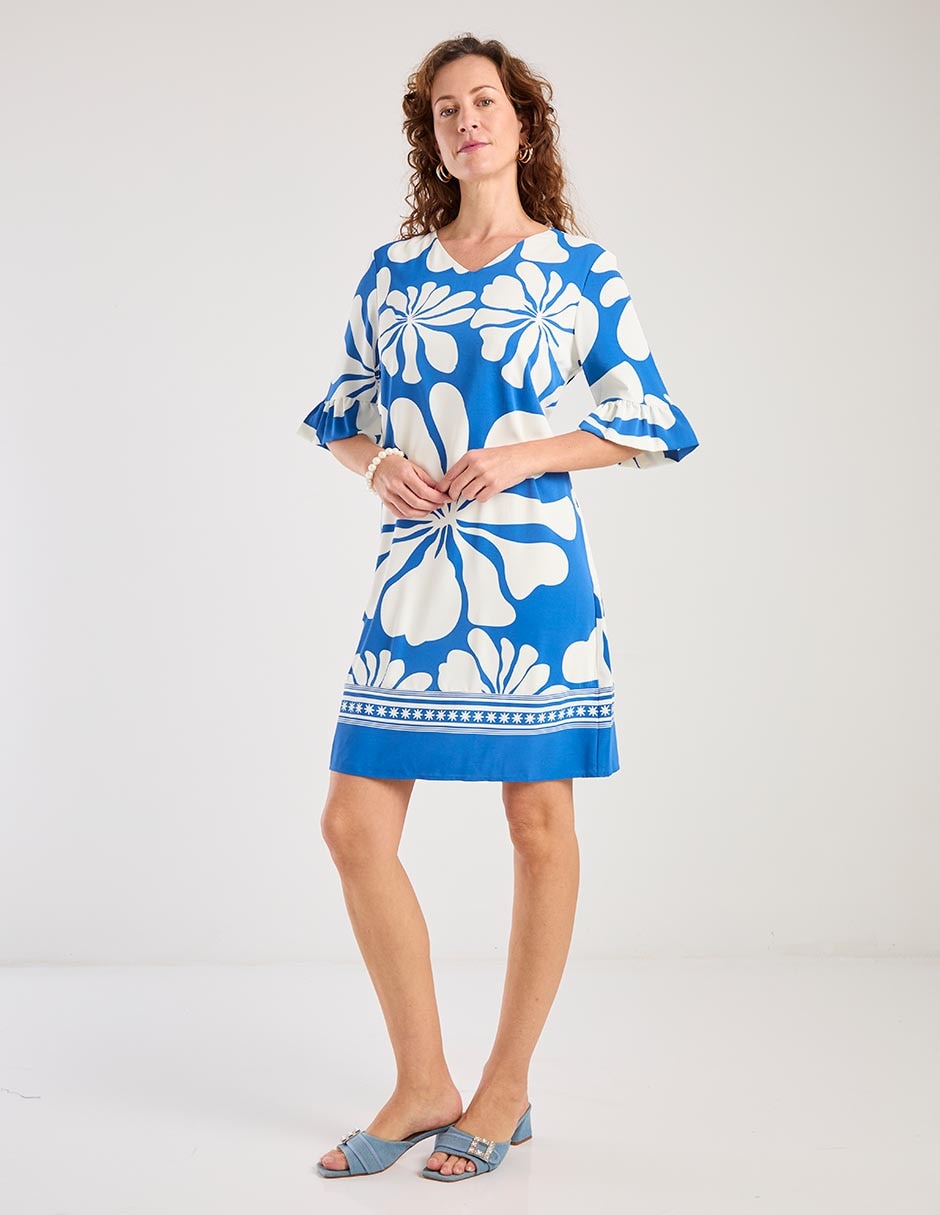 Vestido a la rodilla casual para mujer