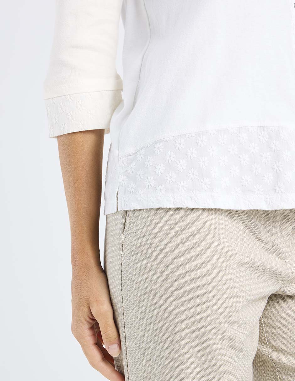 Blusa camisera manga 3/4 para mujer 10