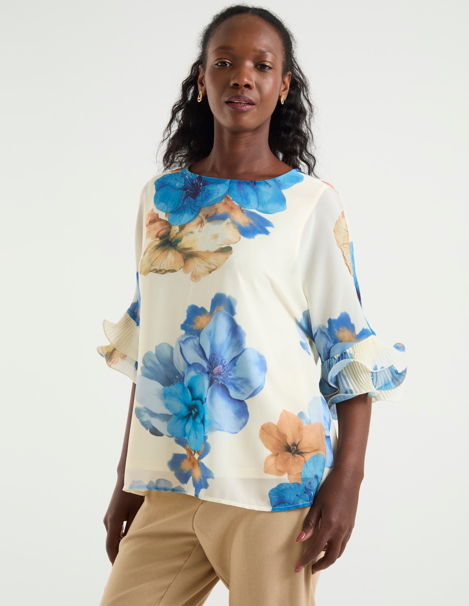 Blusa manga al codo para mujer 1