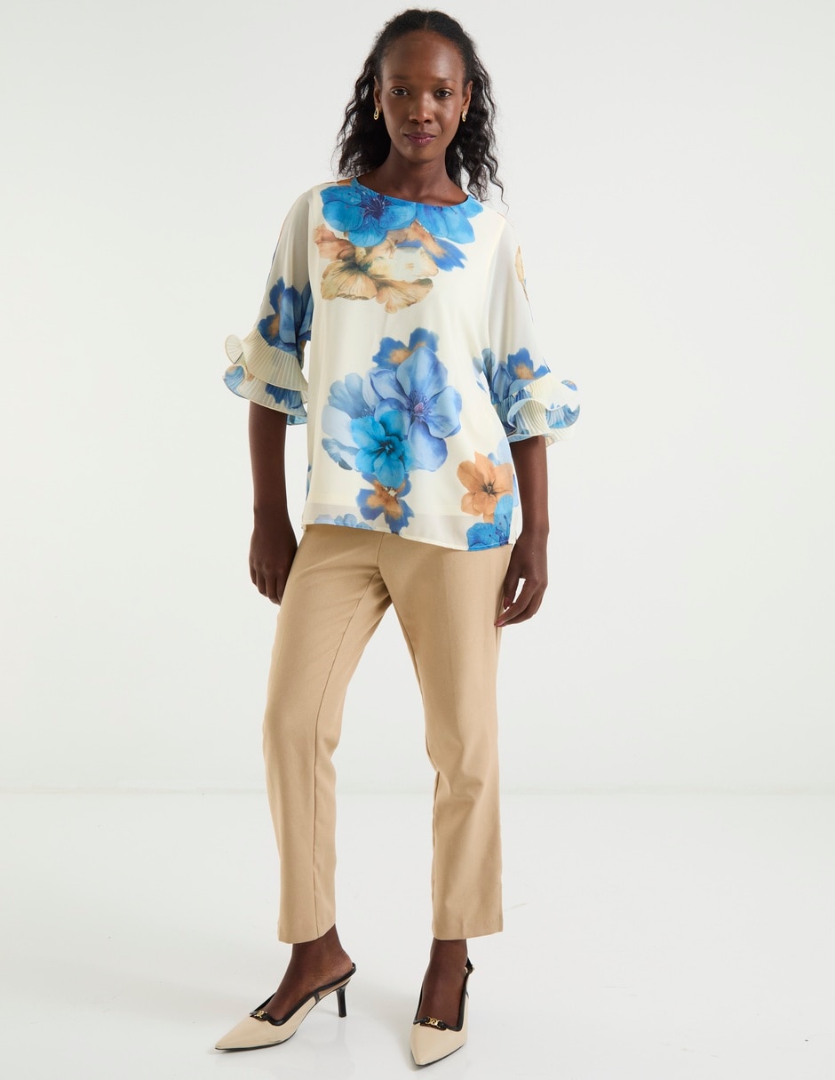 Blusa manga al codo para mujer 6