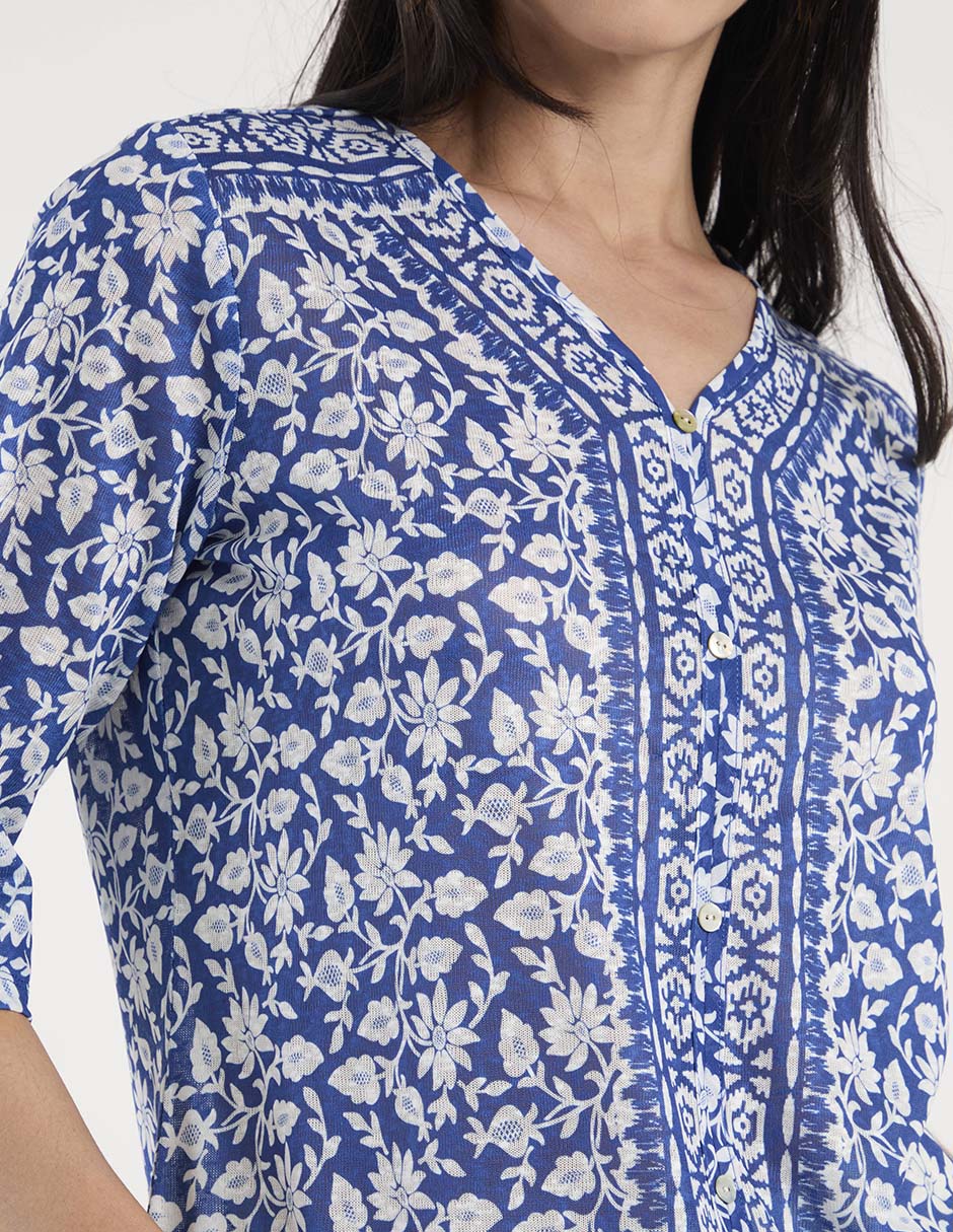 Blusa La Mode manga al codo para mujer