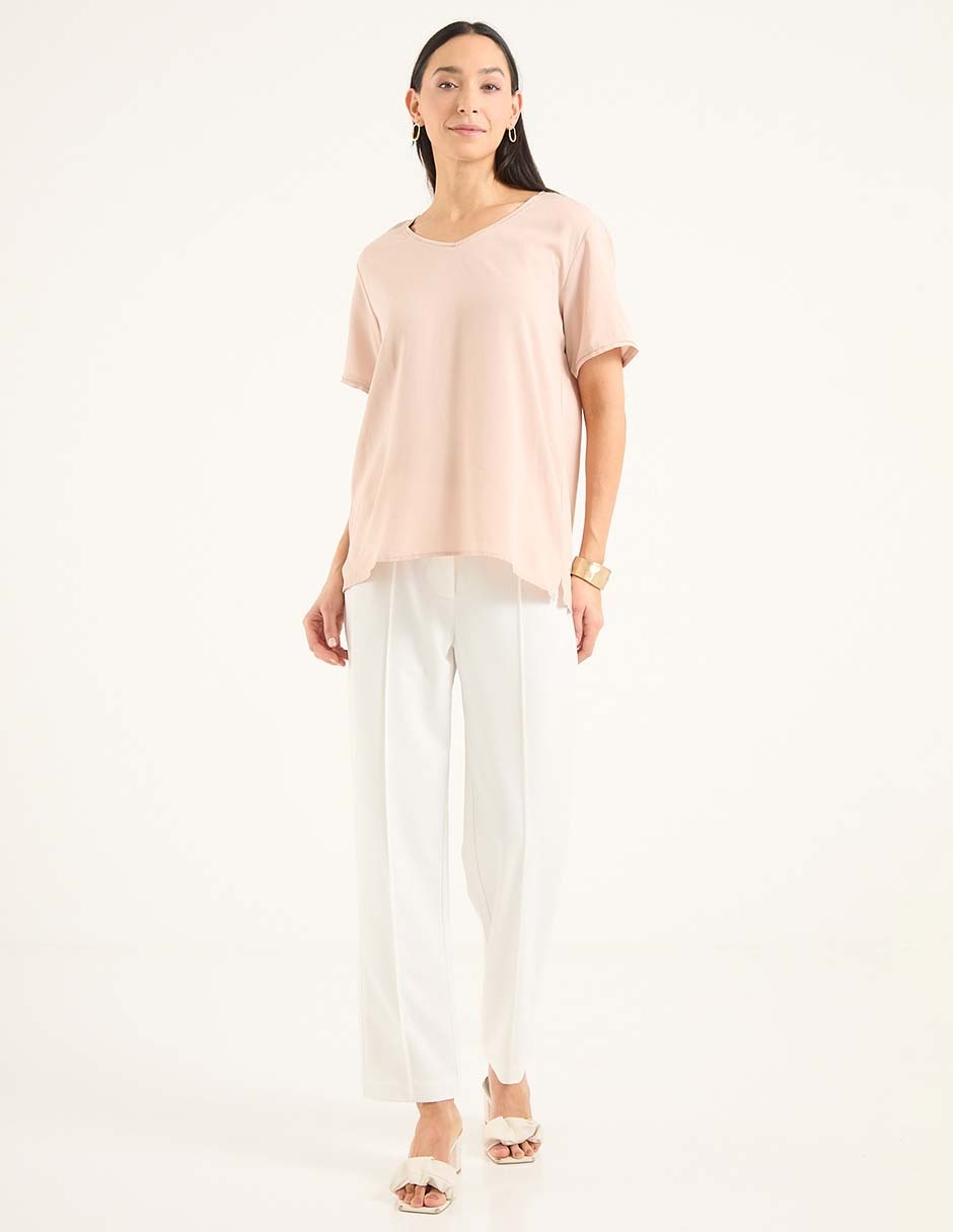 Blusa manga corta para mujer