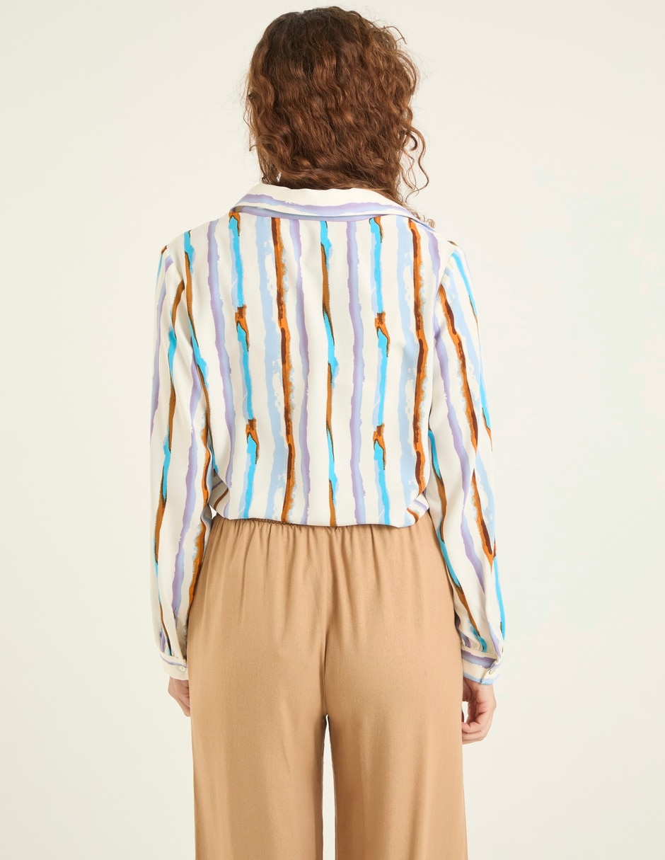Blusa camisera manga larga para mujer 6
