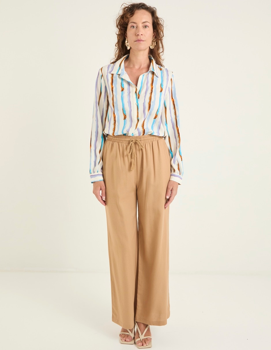 Blusa camisera manga larga para mujer 7
