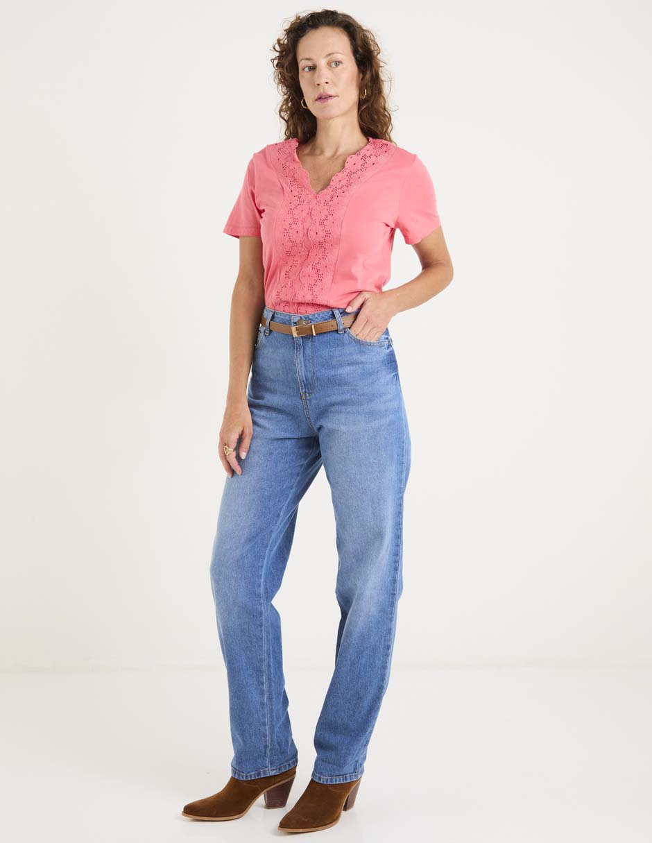 Blusa manga corta para mujer 7