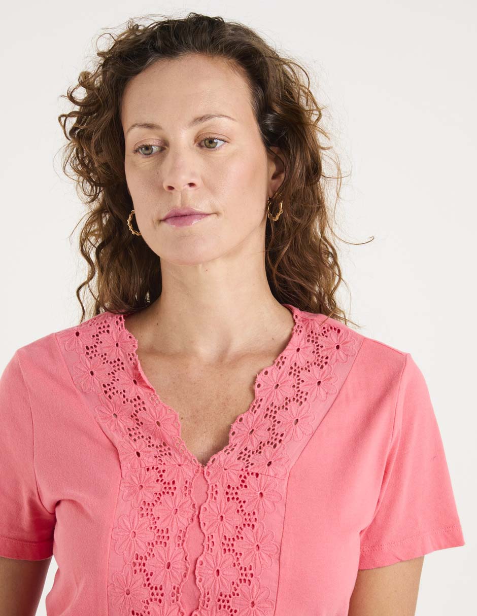 Blusa manga corta para mujer 8