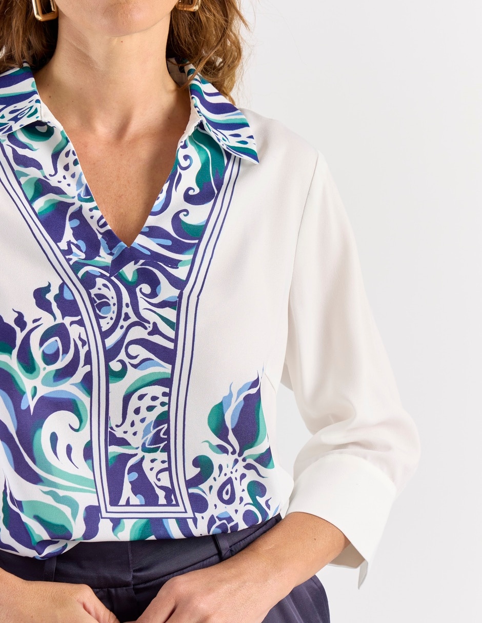 Blusa La Mode manga 3/4 para mujer 10