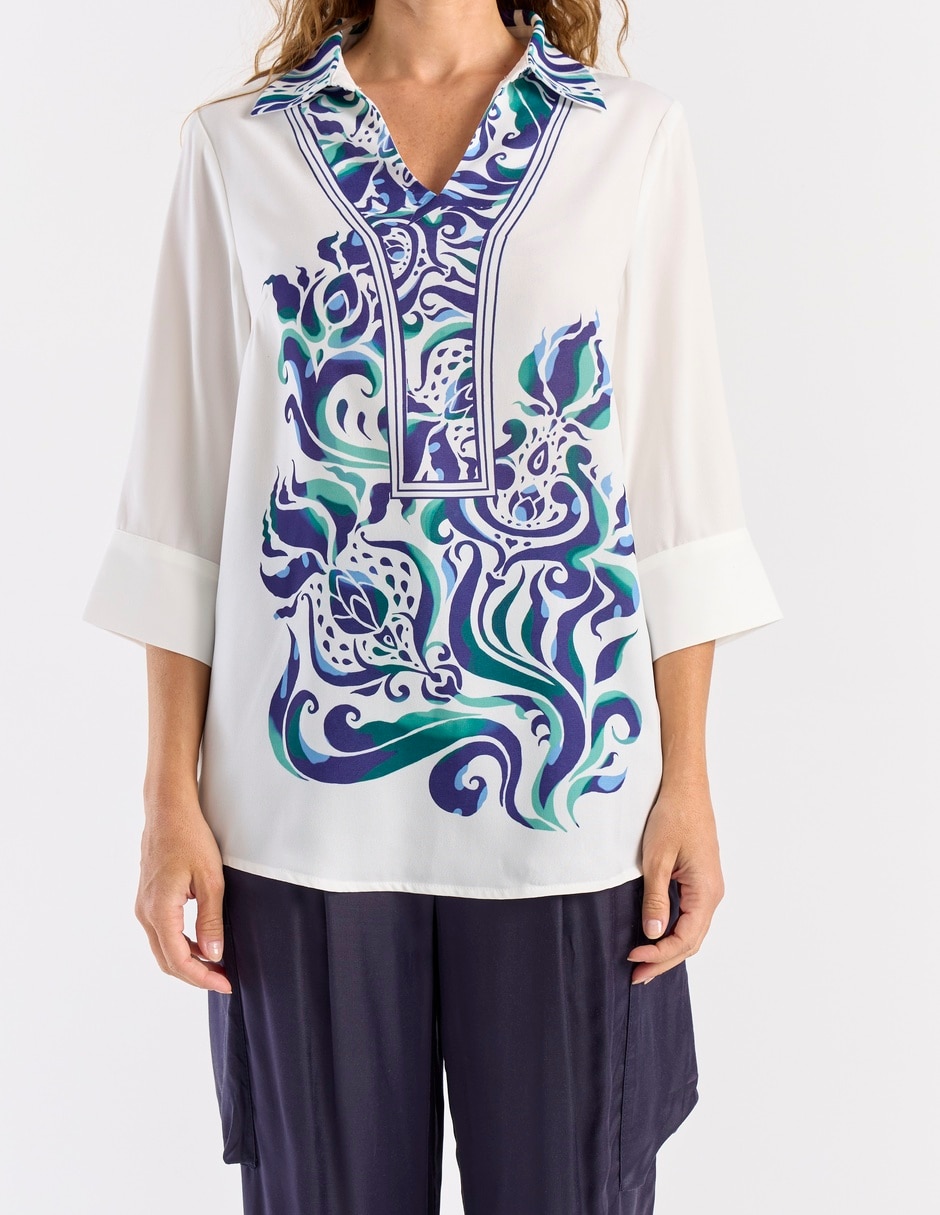 Blusa La Mode manga 3/4 para mujer 13