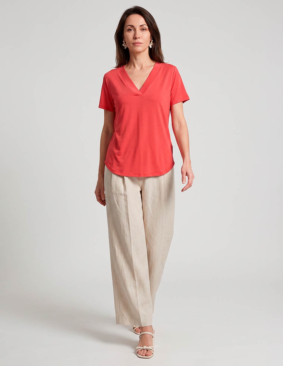 Blusa manga corta para mujer