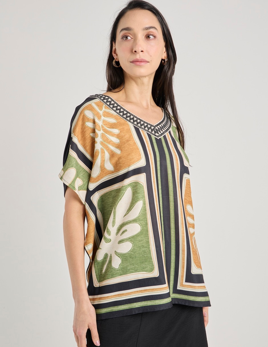Blusa manga corta para mujer 1