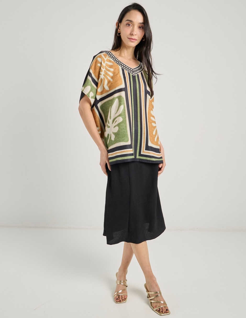 Blusa manga corta para mujer 8