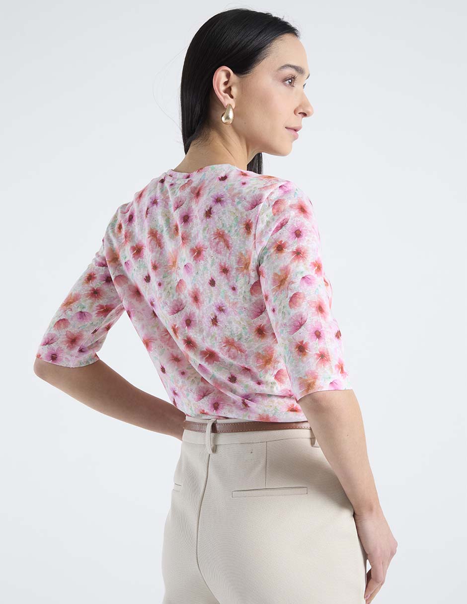Blusa La Mode manga al codo para mujer