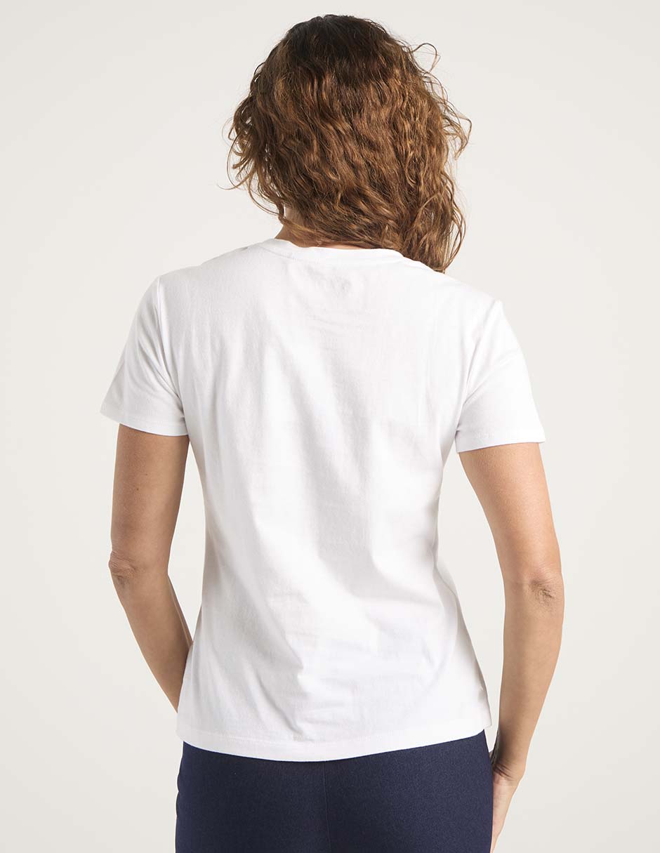 Playera manga corta La Mode cuello redondo para mujer
