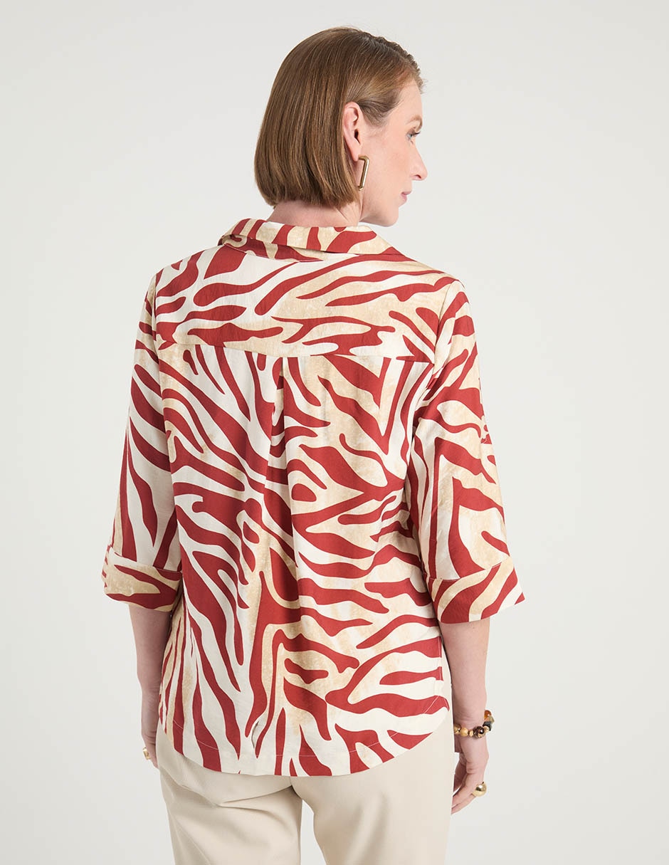 Blusa camisera manga larga para mujer 11