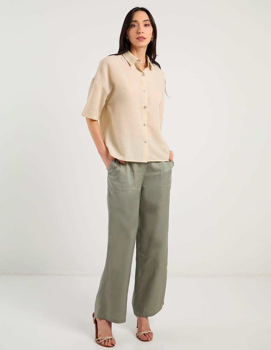 Pantalón amplio para mujer 4