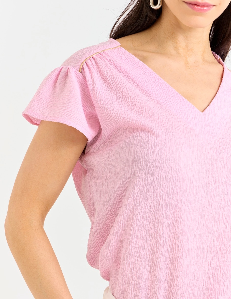 Blusa manga corta para mujer 8