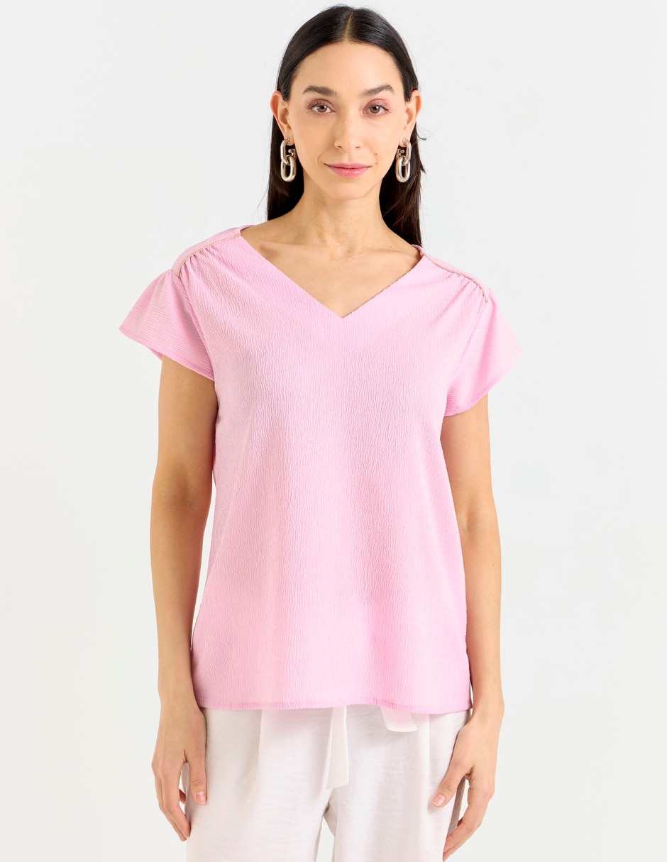 Blusa manga corta para mujer 9