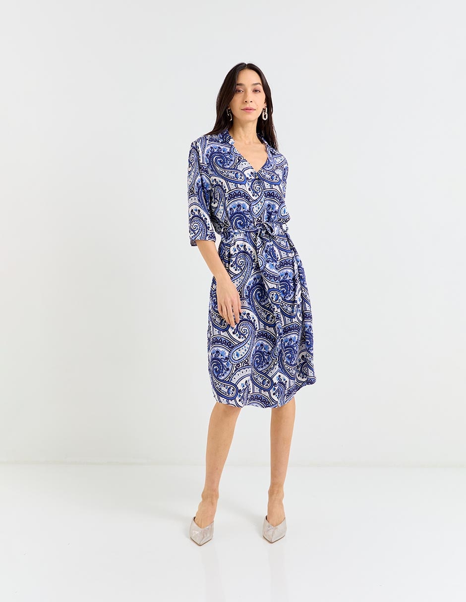 Vestido a la rodilla casual para mujer