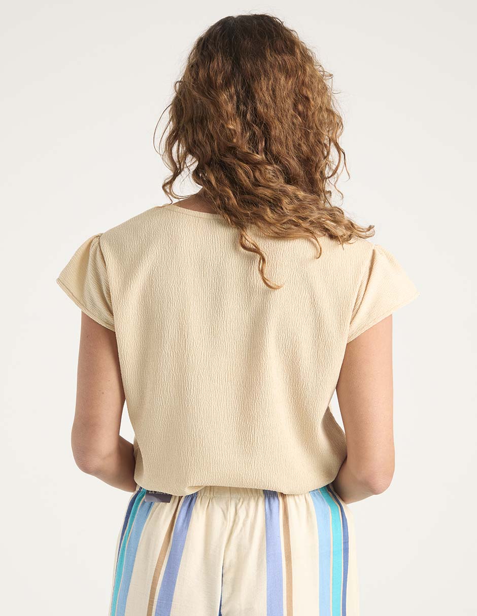 Blusa manga corta para mujer 11