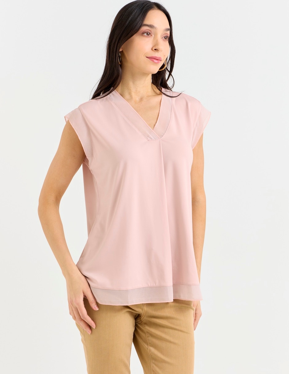 Blusa manga corta para mujer 1