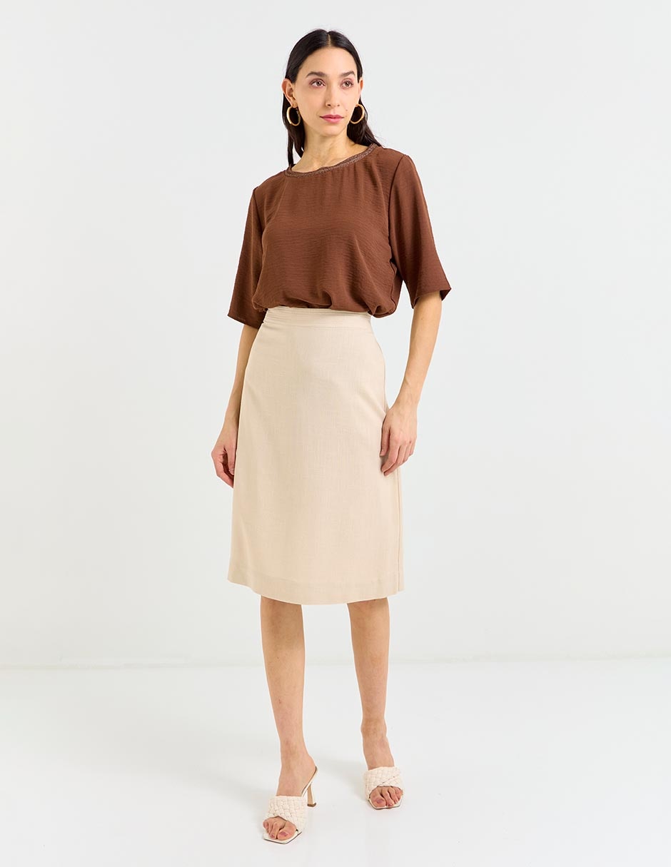 Blusa manga al codo para mujer 7