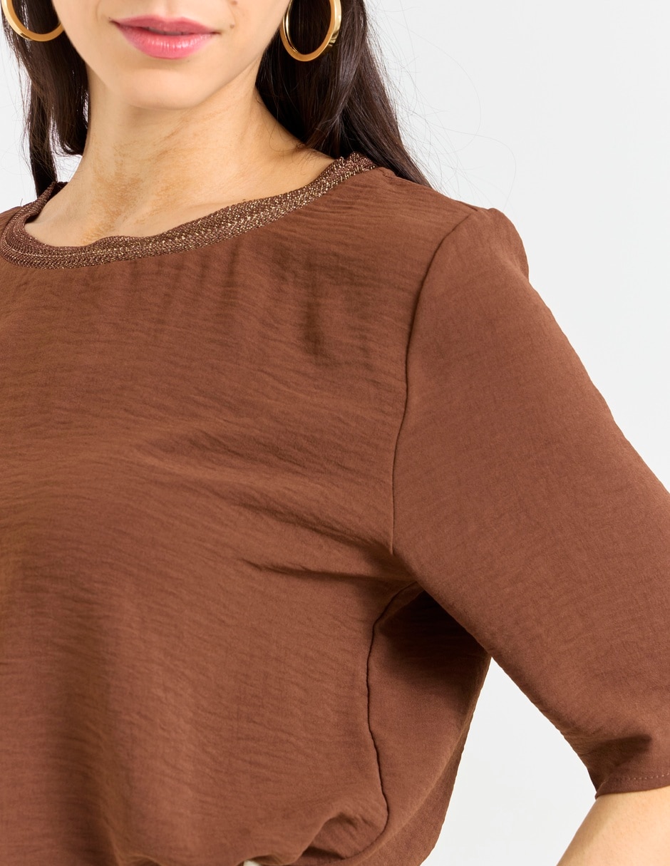 Blusa manga al codo para mujer 8