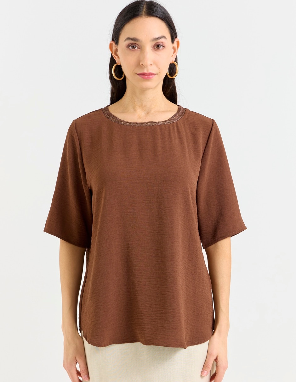 Blusa manga al codo para mujer 9