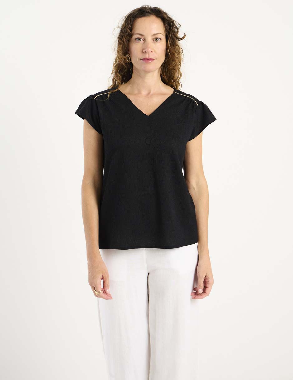 Blusa La Mode manga corta para mujer
