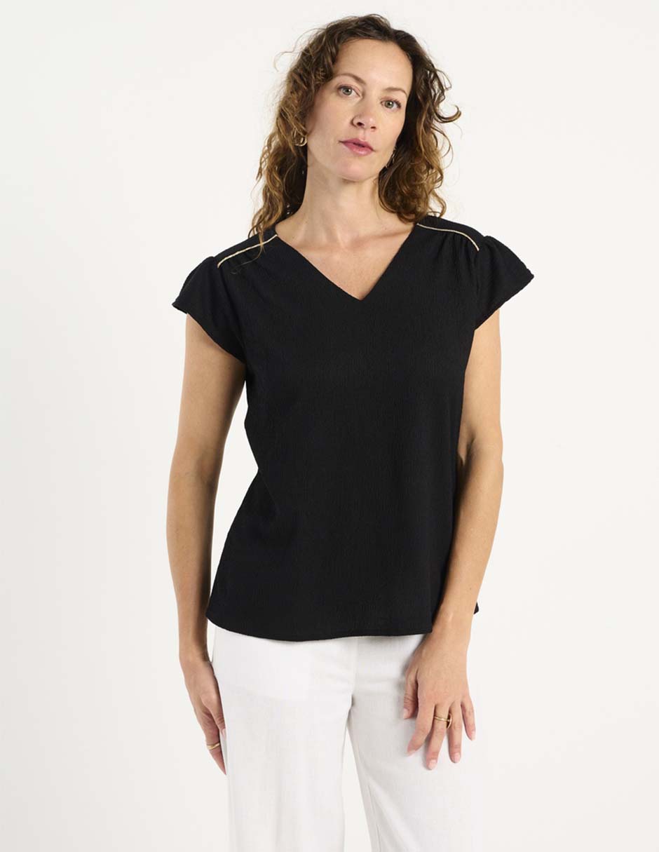 Blusa La Mode manga corta para mujer